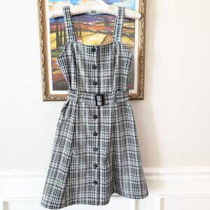 Plaid button down dress